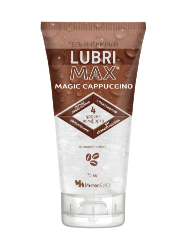 Интимный гель-смазка на водной основе Lubrimax Magic Cappuccino - 75 мл.