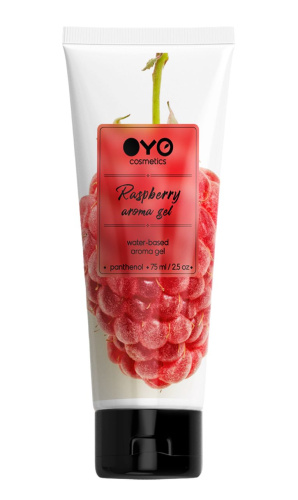 Лубрикант на водной основе OYO Aroma Gel Raspberry с ароматом малины - 75 мл.