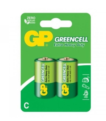 Батарейки солевые GP GreenCell C/R14G - 2 шт.