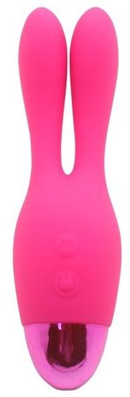 Розовый вибратор INDULGENCE Rechargeable Dream Bunny - 15 см.