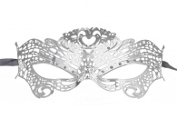 Серебристая металлическая маска Butterfly Masquerade Mask