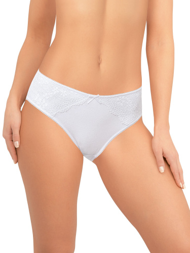 Трусики-слипы с кружевными вставками на передней детали