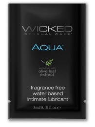 Легкий лубрикант на водной основе с алое Wicked Aqua - 3 мл.