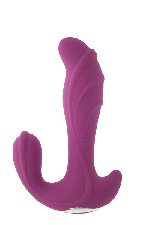 Фиолетовый вибратор с клиторальной стимуляцией N5 RECHARGEABLE DUO VIBRATOR