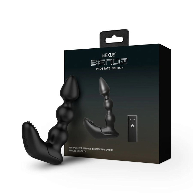 Черный вибростимулятор Nexus Bendz Prostate Edition - 14,1 см.