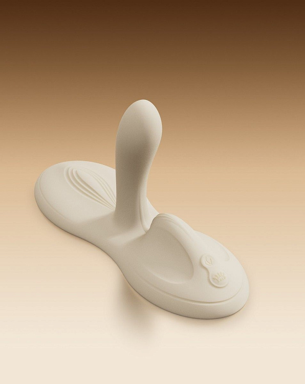 Белая виброподушка с функцией нагрева Flora