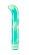 Зеленый компактный вибратор из стекла Magic Cane - 12 см.