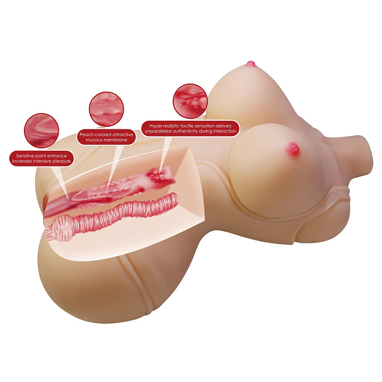 Телесный мастурбатор-торс Diana