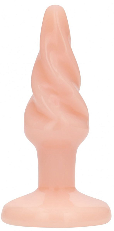 Телесная витая анальная пробка Rounded 5 Inch - 12,7 см.