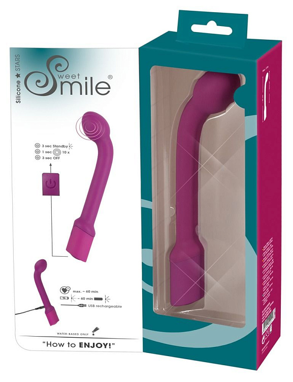 Фиолетовый вибратор G-точки G-SPOT VIBRATOR - 22 см.