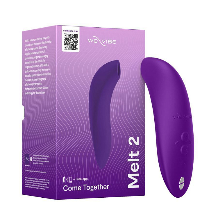 Фиолетовый бесконтактный клиторальный стимулятор We-Vibe Melt 2
