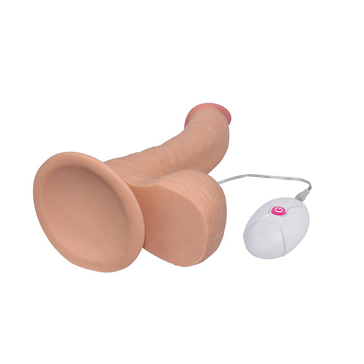 Телесный вибромассажер-реалистик Ultra Soft Dude 8.8 - 20 см.