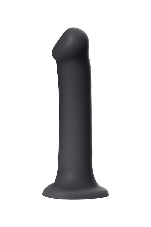 Черный фаллос на присоске Silicone Bendable Dildo XL - 20 см.