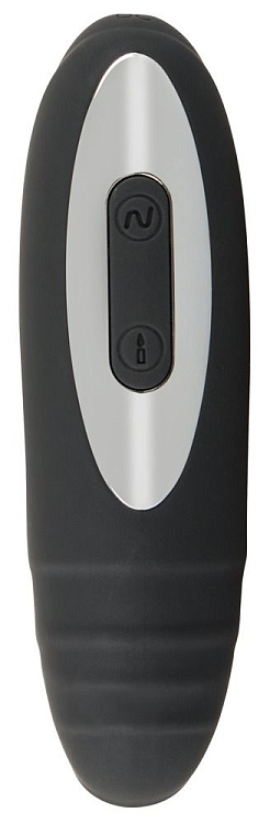 Черная анальная втулка с вибрацией и функцией нагрева Warming   Vibrating Butt Plug