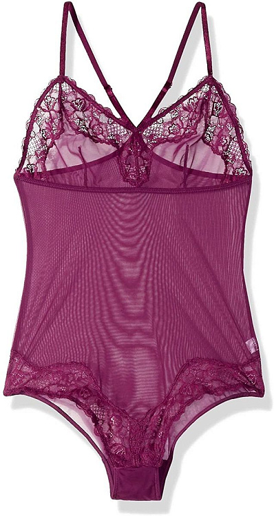 Боди из полупрозрачной эластичной ткани в сетку