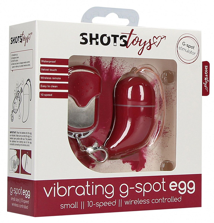 Красное виброяйцо Small Wireless Vibrating G-Spot Egg