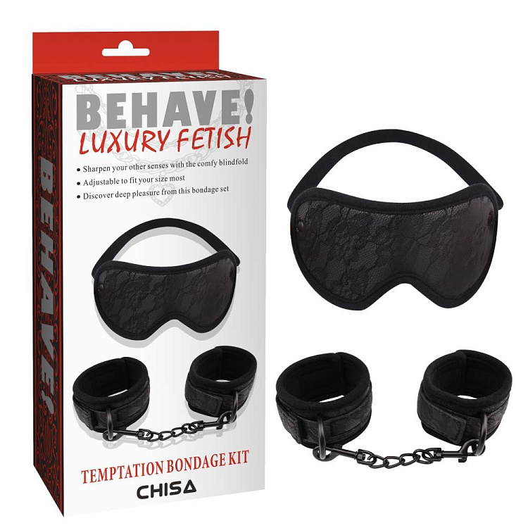 Черный эротический набор Temptation Bondage Kit