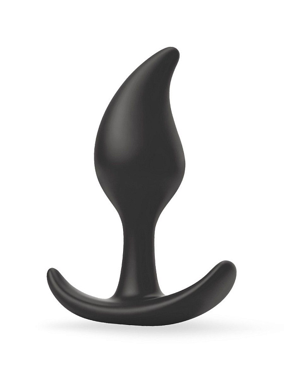 Черный анальный стимулятор - 9,2 см.