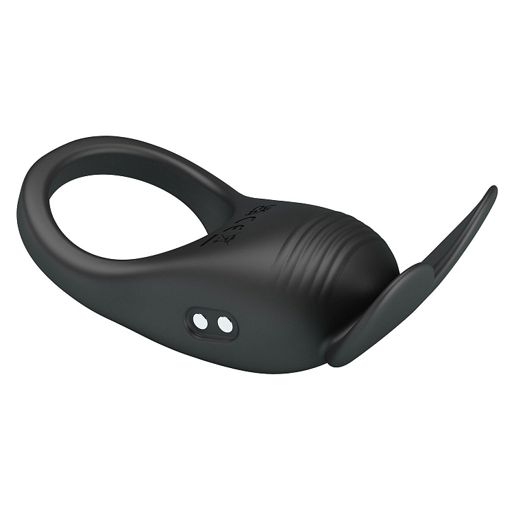 Черное перезаряжаемое виброкольцо Carlton