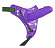 Фиолетовый страпон на лакированных трусиках - 12 см.