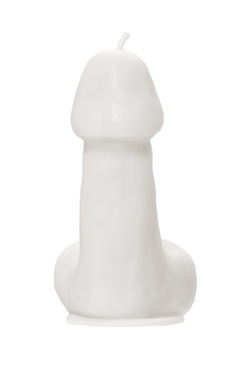 Белая свеча в форме пениса - 47 гр.
