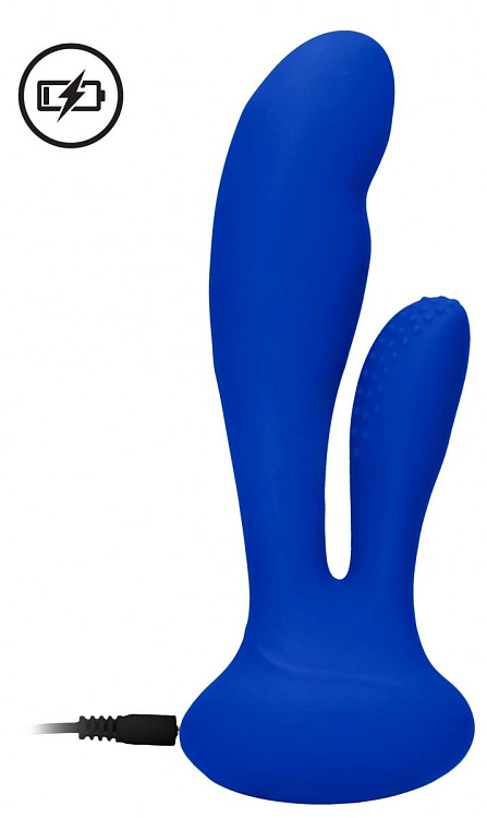 Синий вибратор G-Spot and Clitoral Vibrator Flair - 17,5 см.
