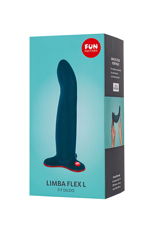 Синий фаллоимитатор Limba Flex L - 18,1 см.