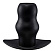 Черная анальная пробка с туннелем - 6,5 см.