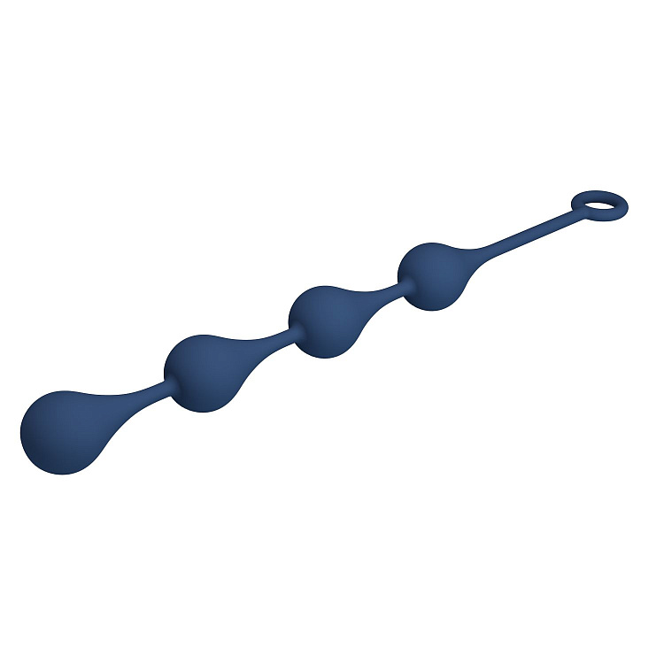 Синяя анальная цепочка - 42,6 см.