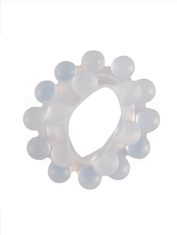 Эластичное эрекционное кольцо с двумя рядами шариков