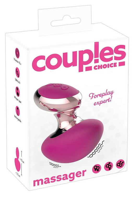 Ярко-розовый вибромассажер Couples Choice Massager