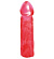 Розовая реалистичная насадка для трусиков с плугом - 19,5 см.