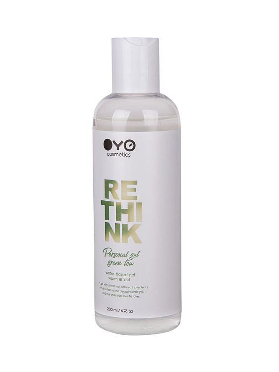 Увлажняющий гель на водной основе с согревающим эффектом OYO Personal Gel Green Tea - 200 мл. FFF