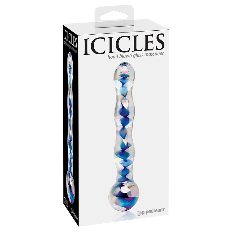 Анальный стеклянный стимулятор Icicles №8 - 17,8 см.