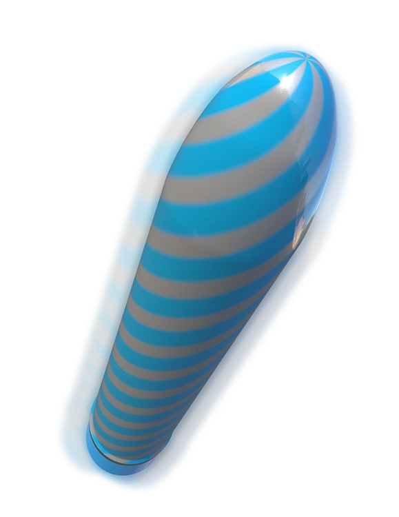 Голубой вибратор Sweet Swirl Vibrator - 21,3 см.