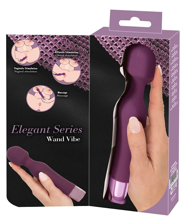 Фиолетовый жезловый вибратор Wand Vibe - 18,4 см.