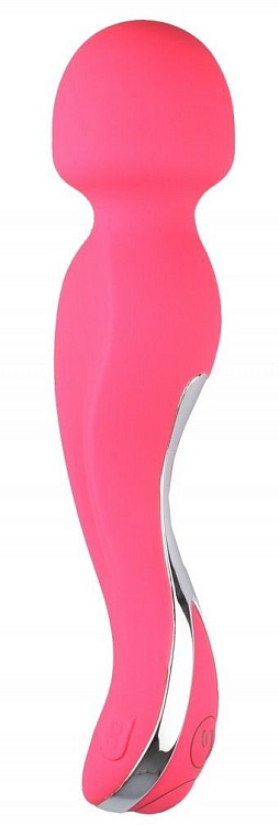 Красный вибростимулятор с круглой головкой