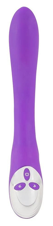 Фиолетовый сдвоенный вибратор Bendable Double Vibrator - 24,3 см.