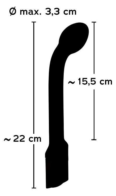 Фиолетовый вибратор G-точки G-SPOT VIBRATOR - 22 см.