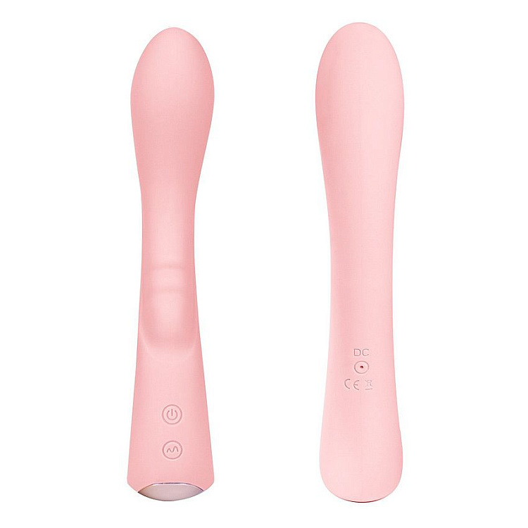 Нежно-розовый вибромассажер 6  Silicone G-Spot Fun - 19,1 см.