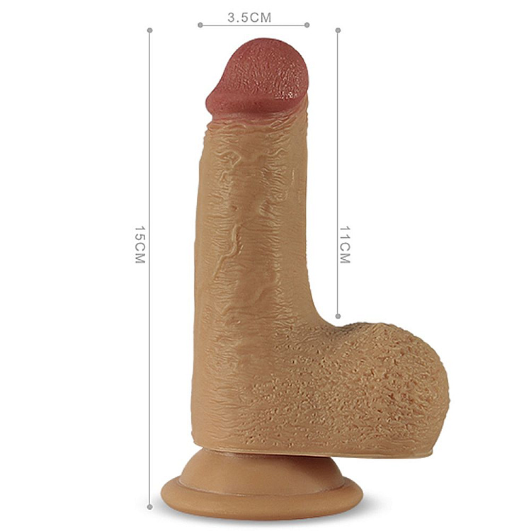 Кофейный вибратор Nature Cock Gabe 6 с голосовым приёмником - 15 см.