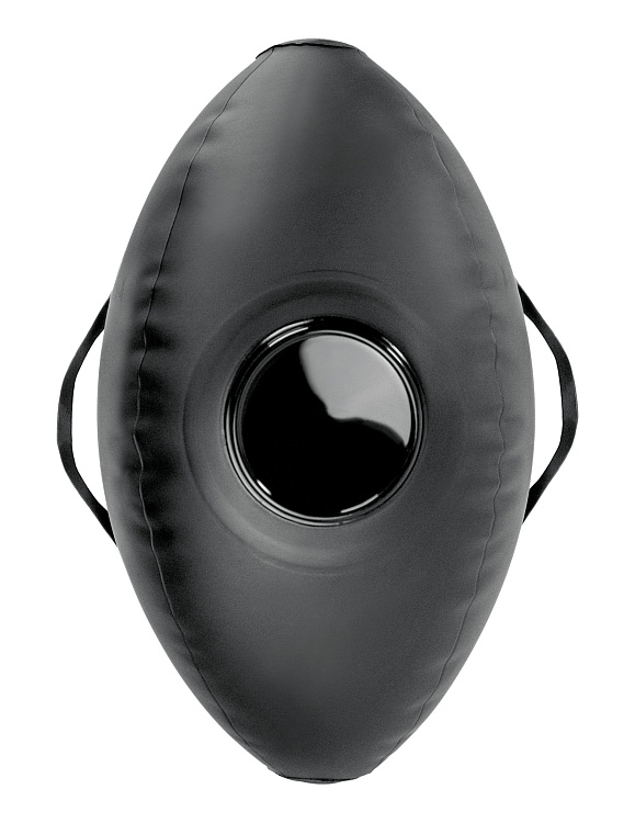 Черный надувной мяч с платформой для фиксации дилдо Body Dock Inflatable Love Ball