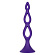 Фиолетовая анальная елочка Silicone Triple Probe - 14,5 см.