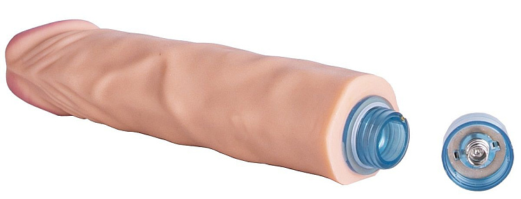 Телесный вибратор Vibro Realistic Cock Dildo - 19,5 см.