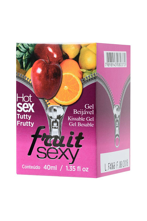 Массажное масло FRUIT SEXY Tutti-frutti с фруктовым ароматом и разогревающим эффектом - 40 мл.