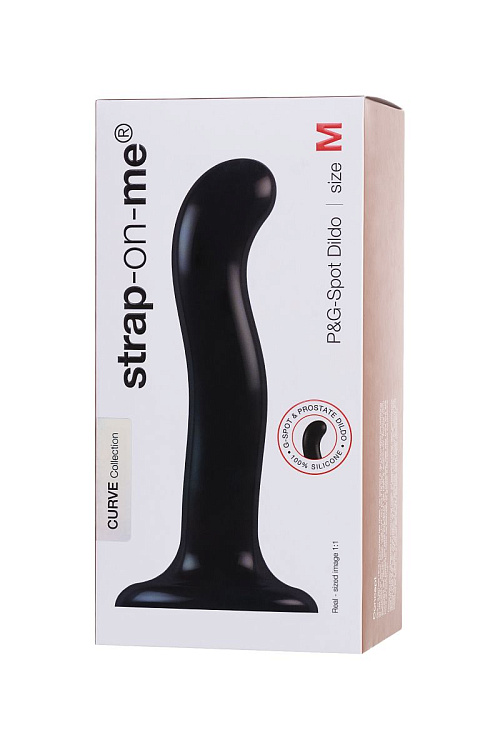 Черный стимулятор для пар P G-Spot Dildo Size L - 19 см.