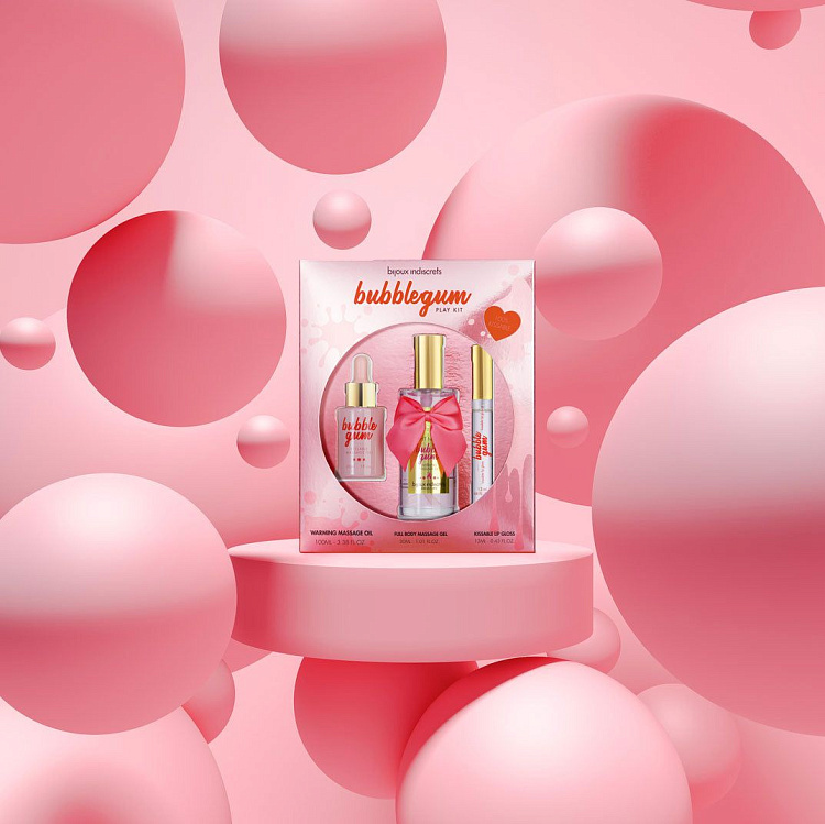 Набор средств для массажа и ласк Bubblegum Play Kit