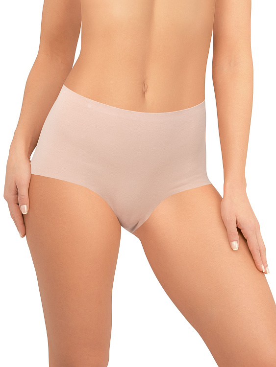 Высокие бесшовные трусики-слипы без рисунка