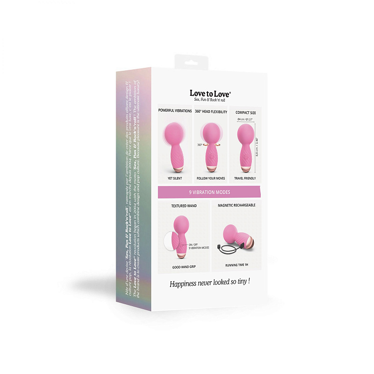 Розовый мини-wand вибратор Itsy Bitsy Mini Wand Vibrator