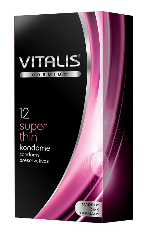 Ультратонкие презервативы VITALIS PREMIUM super thin - 12 шт.